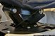 This photo shows the tractor seat in stock configuration, without the spacer, to illustrate the difference.